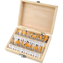 Kit 15 frese per legno gambo mm.8 TOLSEN 75681 per fresatrice verticale