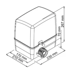 Kit motore per cancelli scorrevoli fino a 600 kg. VDS SIMPLY 230V