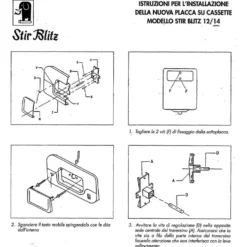 Kit nuova placca bianca STIR BLITZ 1742274 con pulsante di azionamento