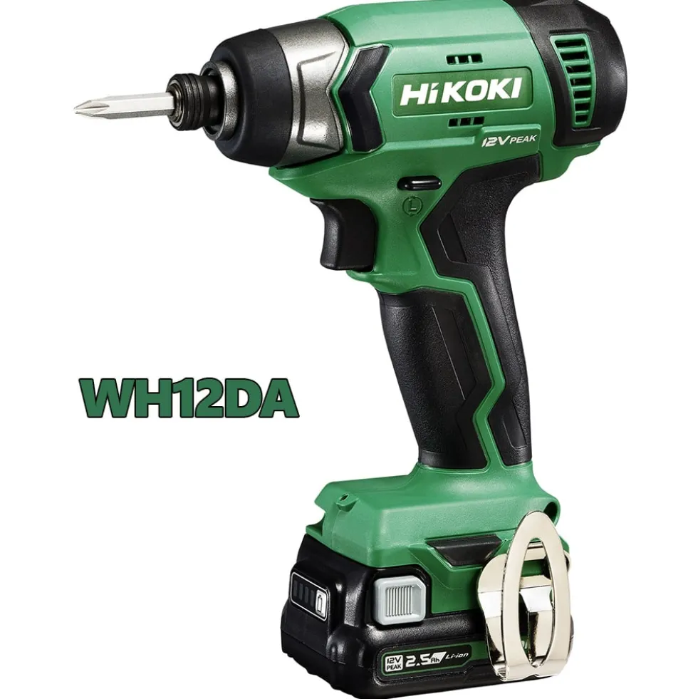 Kit promo combo HIKOKI KC12HKDA2 trapano con percussione DV12DA + avvitatore impulsi WH12DA + 2 batterie 12V 2,5Ah