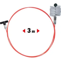 Kit pulizia stufa a pellet con sonda flessibile mt.3 e scovolo mm.80 RIBIMEX