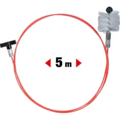 Kit pulizia stufa a pellet con sonda flessibile mt.5 e scovolo mm.80 RIBIMEX