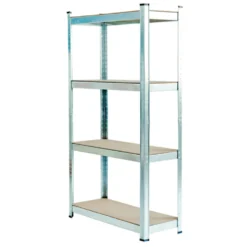 Kit scaffale in metallo zincato cm.75 x 30 x 150h 4 ripiani portata 100kg.