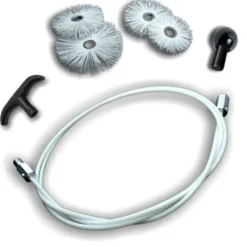 Kit scovolo flessibile mm.80 per tubi di stufe a pellet cm.200