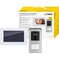 Kit videocitofono monofamiliare VIMAR ELVOX K42910 monitor LCD 7