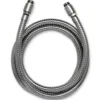 Laccio doccia flessibile acciaio cromato doppia aggraffatura maschio-maschio 3/8" cm.150