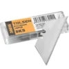 Lame a trapezio per raschietto e cutter mm.61 x 19 con incavo centrale cf.10 pz. TOLSEN 30010