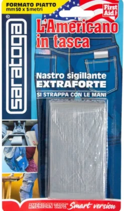 L' AMERICANO IN TASCA Nastro americano telato tascabile extra forte grigio mm.50 x 5 mt.