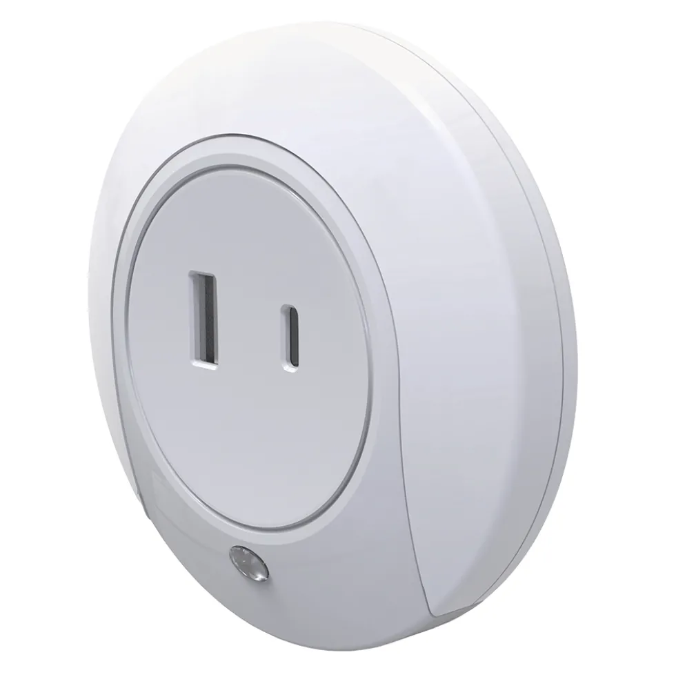 Lampada di cortesia PATCH LED con sensore crepuscolare e 2 prese USB-A + USB-C CFG EL181