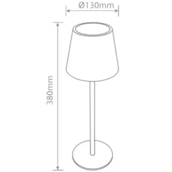 Lampada led da tavolo ricaricabile CFG AUDREY bianca con intensità luminosa e tonalità di luce regolabile