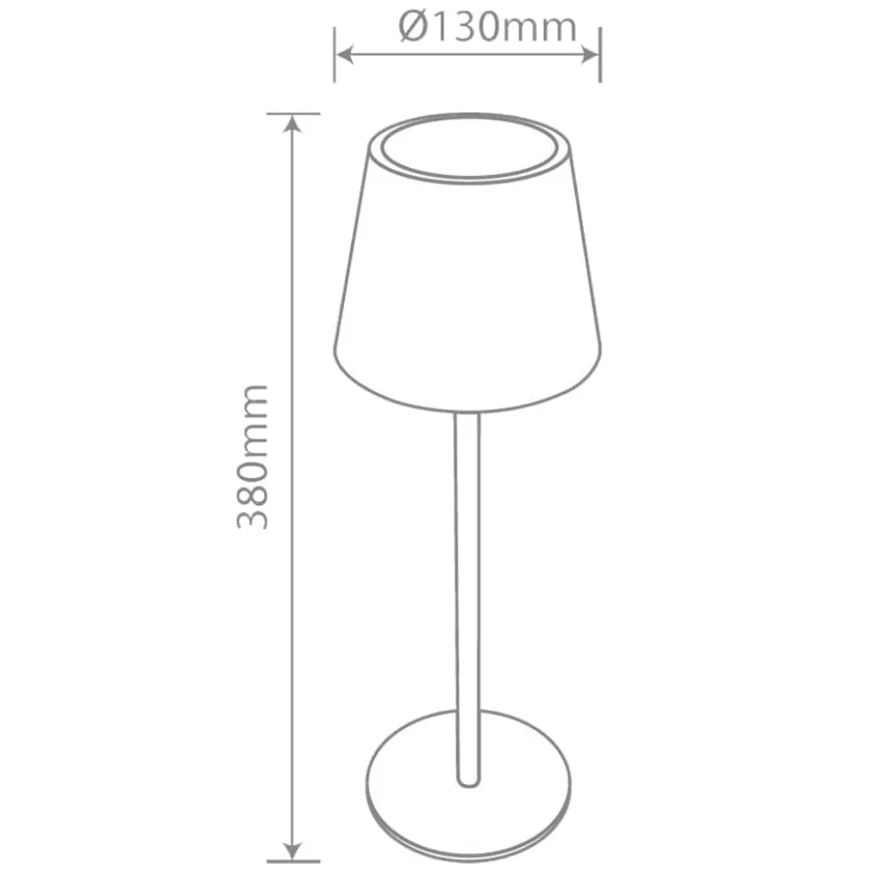 Lampada led da tavolo ricaricabile CFG AUDREY bianca con intensità luminosa e tonalità di luce regolabile