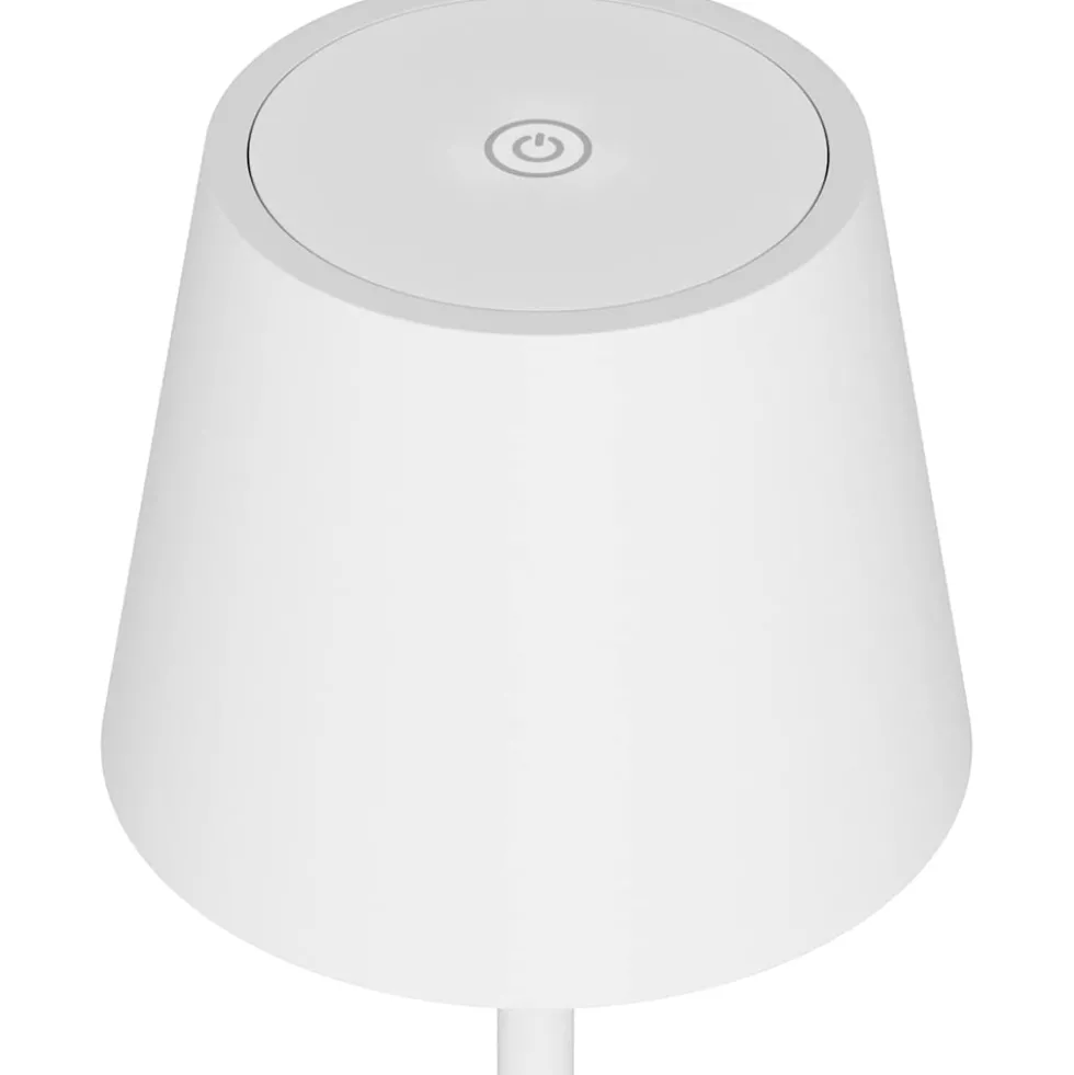 Lampada led da tavolo ricaricabile CFG AUDREY bianca con intensità luminosa e tonalità di luce regolabile
