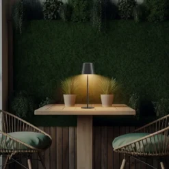 Lampada led da tavolo ricaricabile CFG AUDREY nera con intensità luminosa e tonalità di luce regolabile