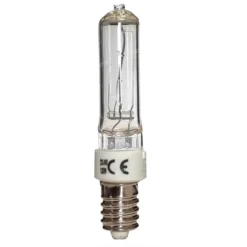 Lampadina alogena tubolare trasparente E14 100W calda