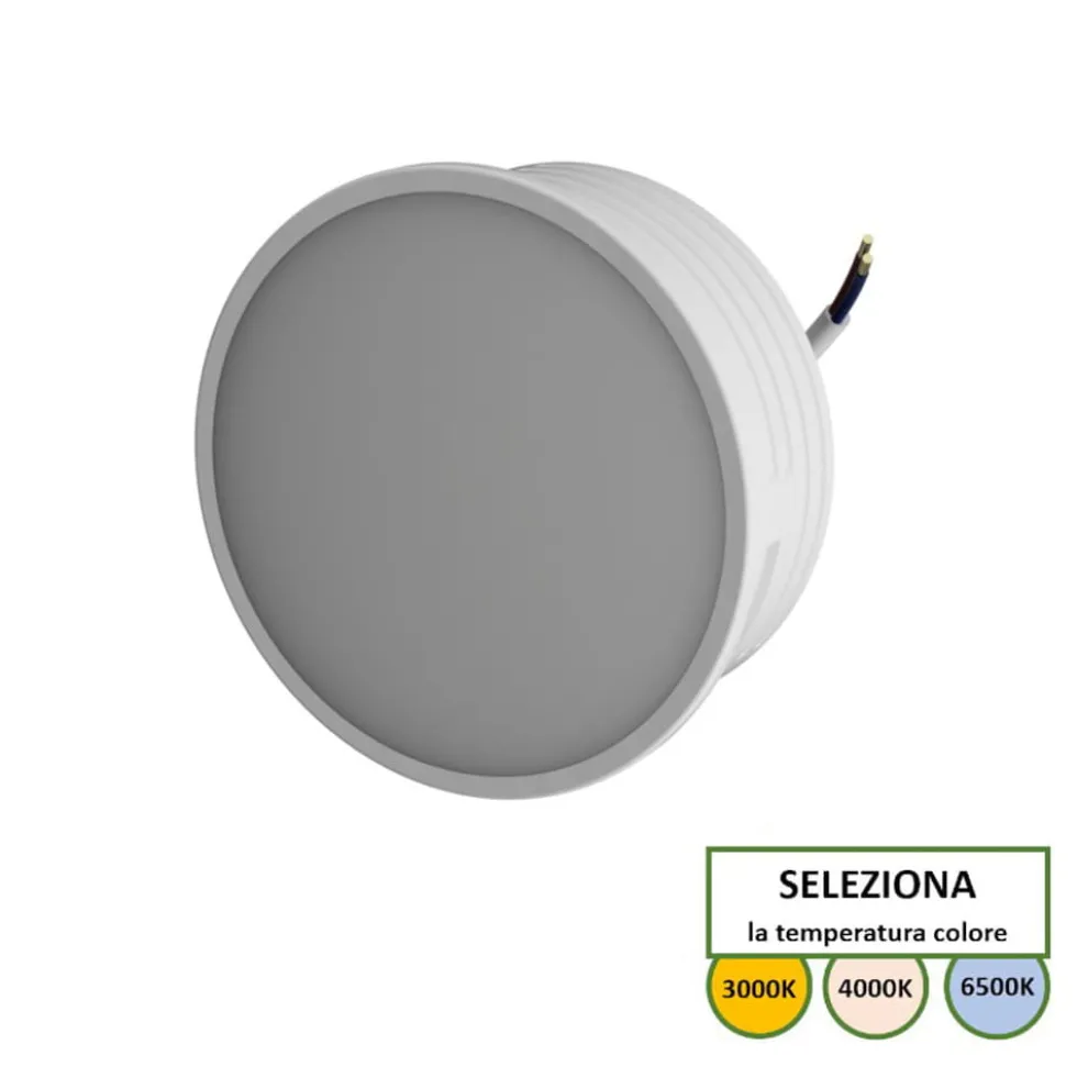 Lampadina LED GU10 slim 7W 660lm con selettore 3CCT 3000/4000/6000K