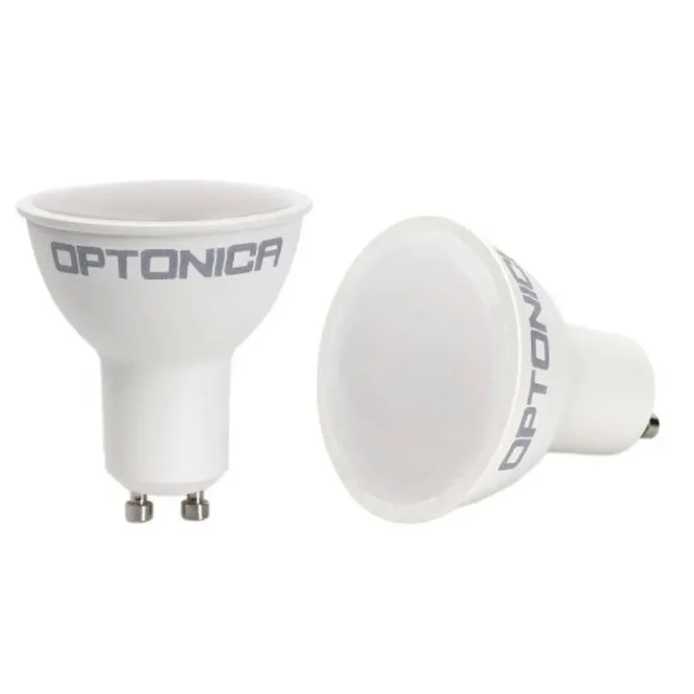 Lampadina LED GU10 6,5W 550 lumen 110° AC175-265V OPTONICA varie tonalità di luce