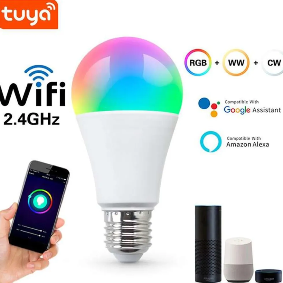Lampadina LED intelligente SMART wifi E27 9W compatibile amazon alexa e google home OMEGA