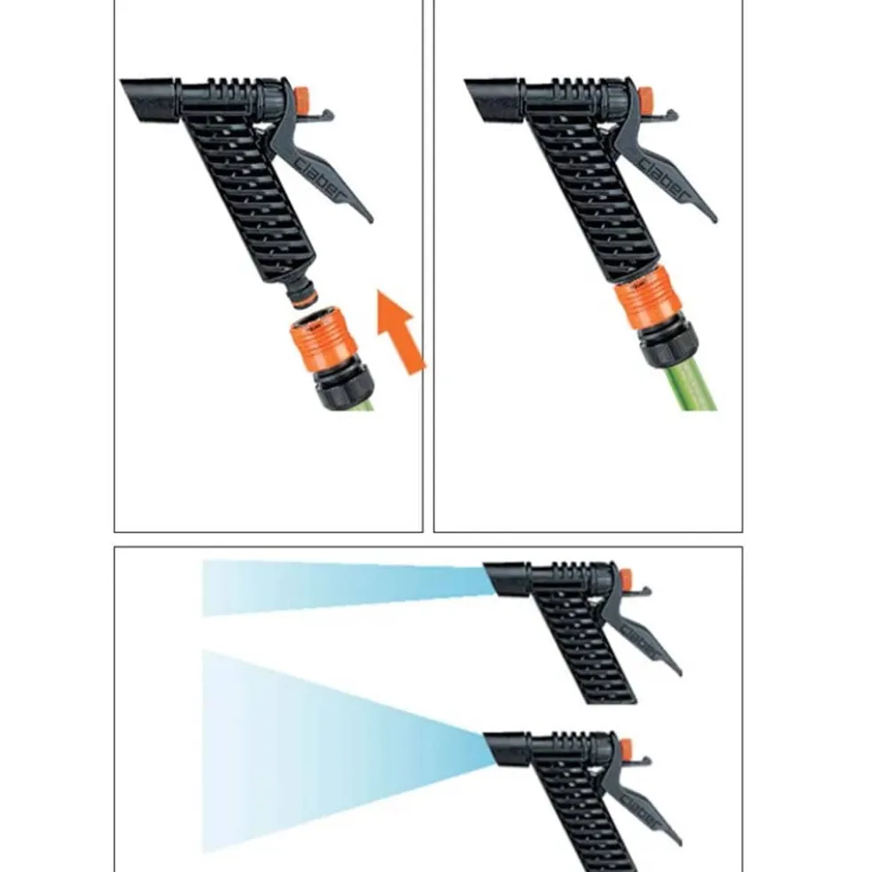 Lancia a pistola CLABER 8966 getto regolabile per tubo giardino