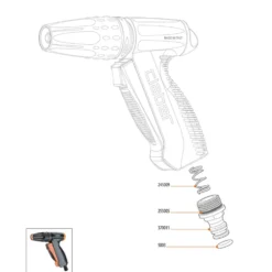 Lancia a pistola CLABER 9561 Precision Confort per tubo giardino