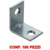 Lastrine staffette ad angolo zincate 2 fori cm.2 x 2 cf.100 pz.