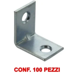 Lastrine staffette ad angolo zincate 2 fori cm.2 x 2 cf.100 pz.