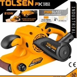 Levigatrice a nastro 810W mm.76 x 533 con regolazione delle velocità TOLSEN 79568