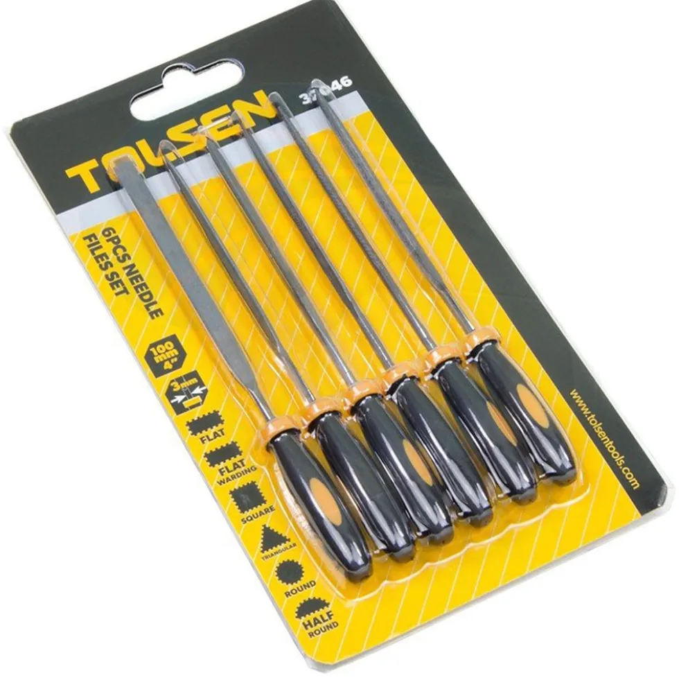 Lime mignon ad ago mm.3 x 100 serie 6 pezzi TOLSEN 32046