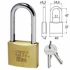 Lucchetto in ottone ad arco lungo mm.40 Iseo City con 3 chiavi