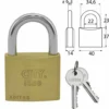Lucchetto in ottone ad arco mm.40 Iseo City con 3 chiavi