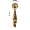 Maniglia antichizzata pomolo a pendolo per mobili mm.20 x 62 patinè METAL STYLE
