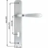 Maniglia con placca cromo satinato mm.90 mod. GOCCIA per porte interne