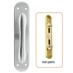 Maniglia cremonese mod. GOCCIA cromo satinato con perni