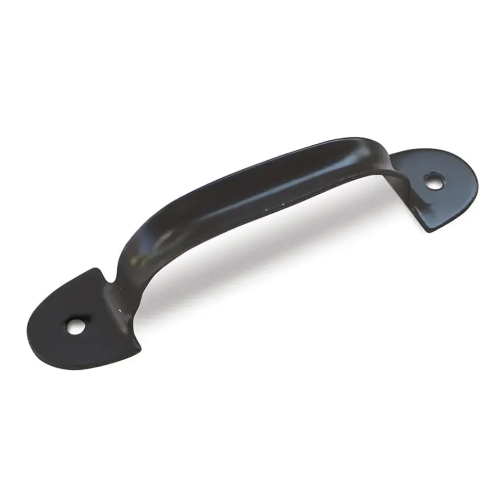 Maniglia in metallo stampato da avvitare mm.135 nera IBFM 071