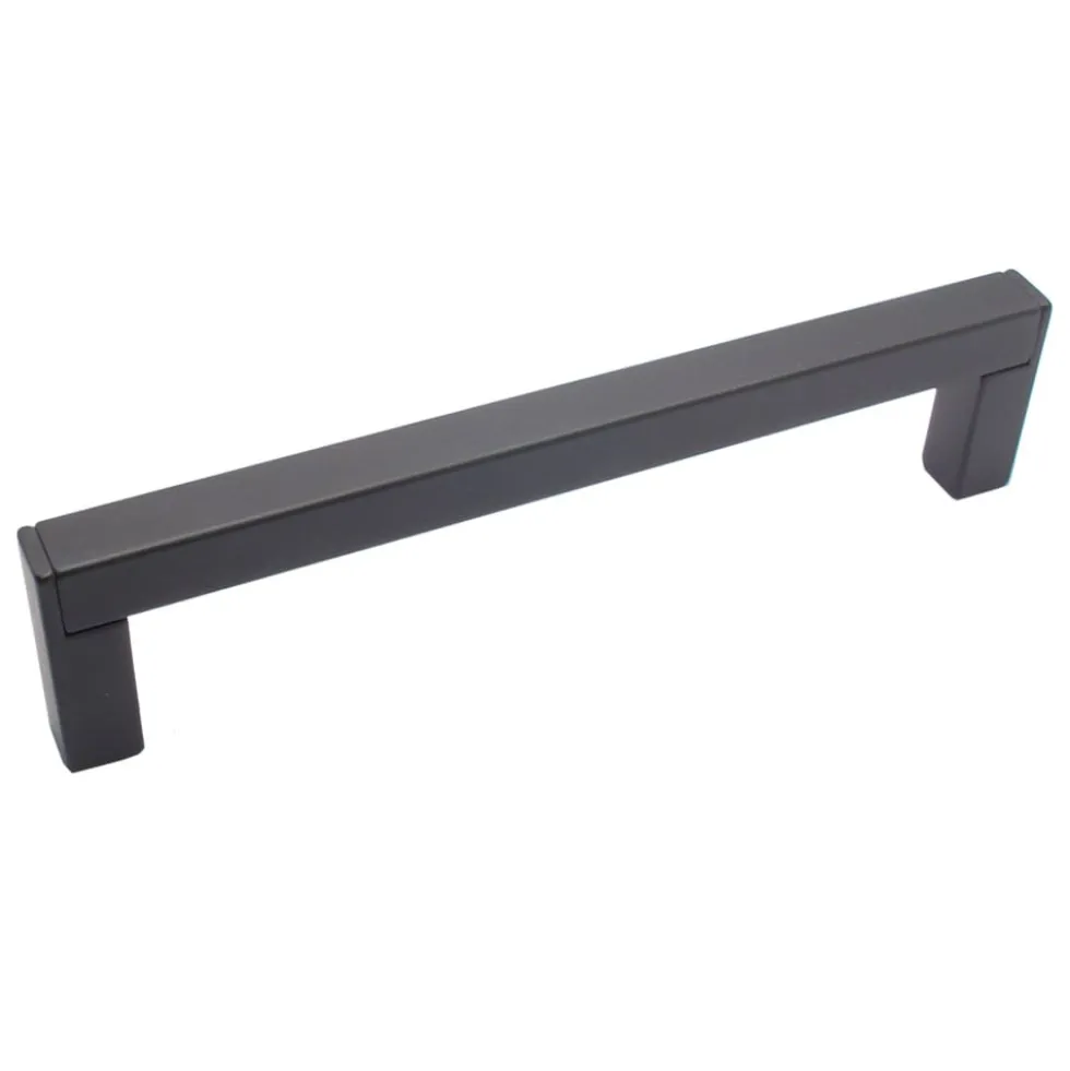 Maniglia in zama per mobili mod. tubolare mm.128 nero opaco ITALMETAL
