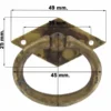 Maniglia ottone antichizzato mm.49 x 45 per mobili antichi art. 12321