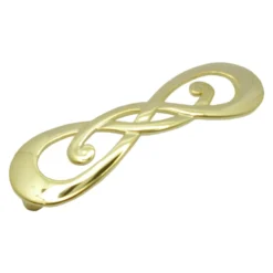 Maniglia per mobili stile classico/moderno con intreccio mm.128 oro lucido ITALMETAL