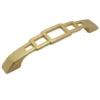 Maniglia per mobili stile moderno con intagli quadri mm.128 oro opaco ITALMETAL