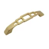 Maniglia per mobili stile moderno con intagli quadri mm.96 oro opaco ITALMETAL