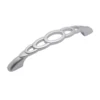 Maniglia per mobili stile moderno con intagli tondi mm.96 cromo perla ITALMETAL