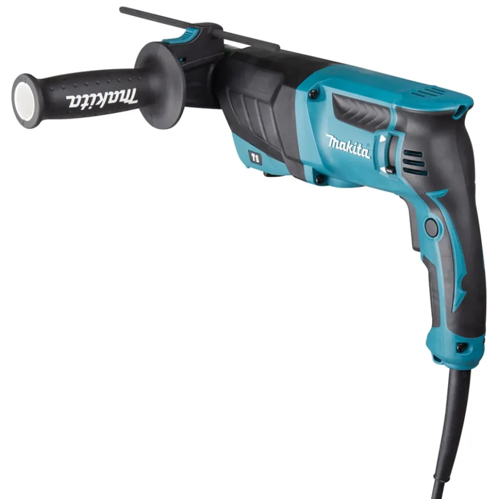 Martello tassellatore SDS-Plus MAKITA HR2630TX12 800W 2,4 joule 3 funzioni + kit 17 accessori