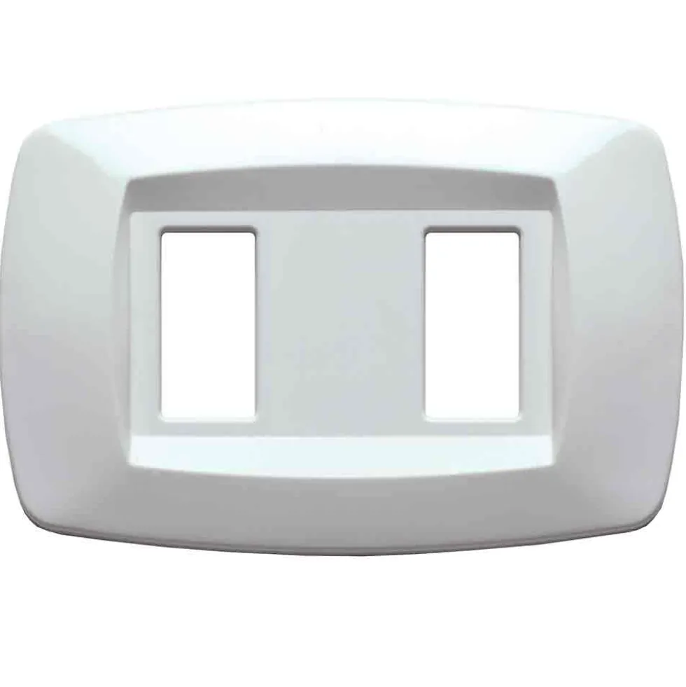 MASTER MD102 Placca coprinterruttori modì BIANCA 2 posti compatibile BTICINO MAGIC