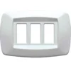 MASTER MD103 Placca coprinterruttori modì BIANCA 3 posti compatibile BTICINO MAGIC