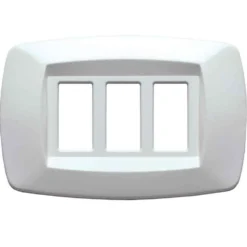 MASTER MD103 Placca coprinterruttori modì BIANCA 3 posti compatibile BTICINO MAGIC