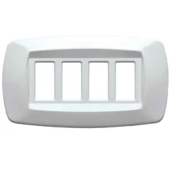 MASTER MD104 Placca coprinterruttori modì BIANCA 4 posti compatibile BTICINO MAGIC