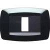 MASTER MD201 Placca coprinterruttori modì NERA 1 posto compatibile BTICINO MAGIC
