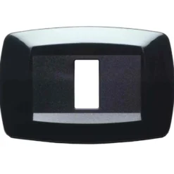 MASTER MD201 Placca coprinterruttori modì NERA 1 posto compatibile BTICINO MAGIC