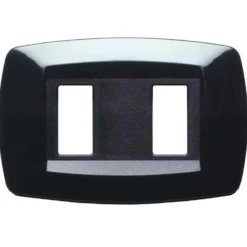 MASTER MD202 Placca coprinterruttori modì NERA 2 posti compatibile BTICINO MAGIC