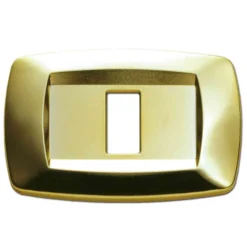 MASTER MD211 Placca coprinterruttori modì OTTONE LUCIDO 1 posto compatibile BTICINO MAGIC