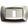 MASTER MD221 Placca coprinterruttori modì ARGENTO LUCIDO 1 posto compatibile BTICINO MAGIC