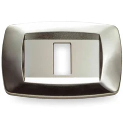 MASTER MD221 Placca coprinterruttori modì ARGENTO LUCIDO 1 posto compatibile BTICINO MAGIC